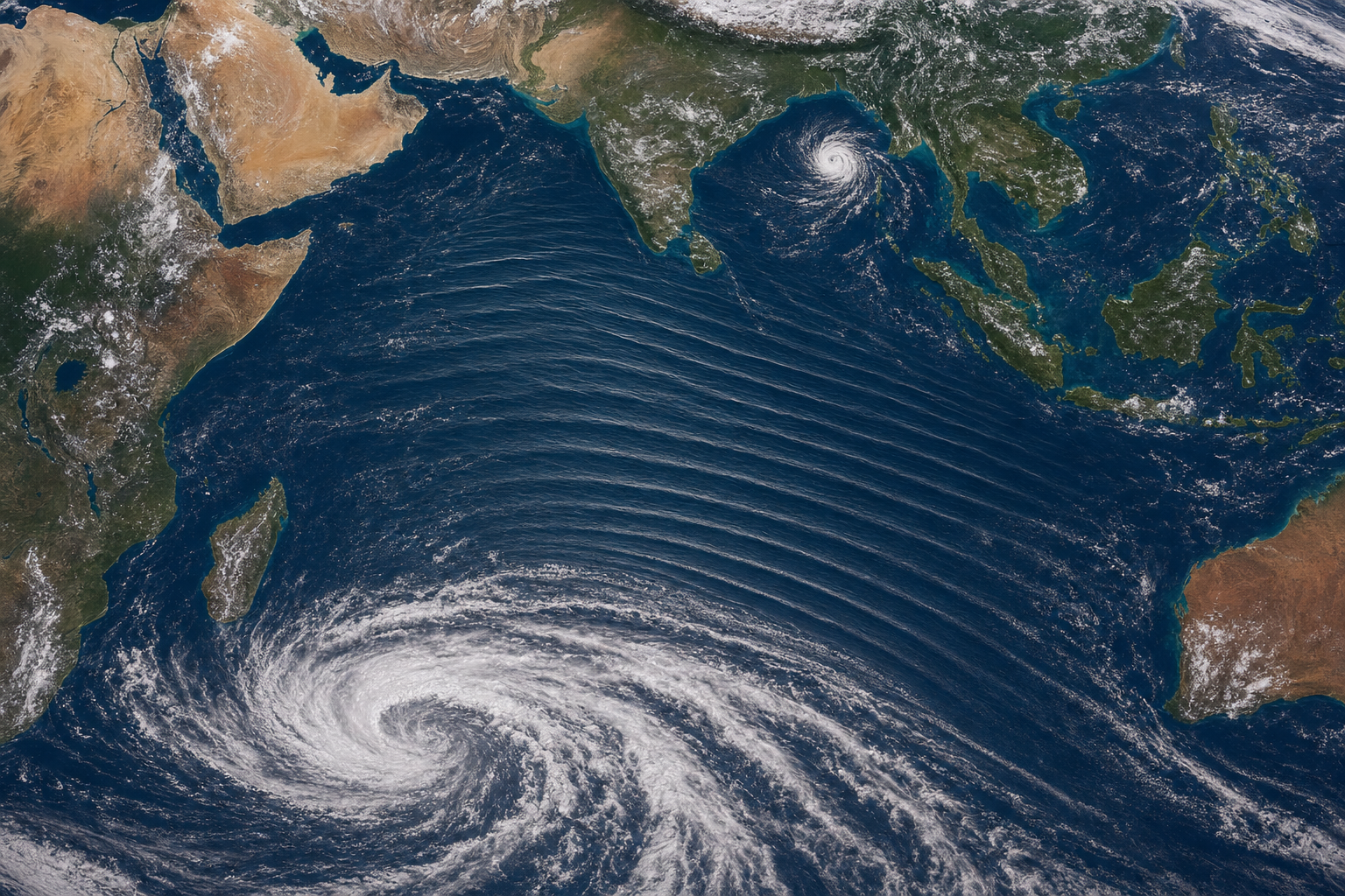 How Swells Are Generated in the Indian Ocean